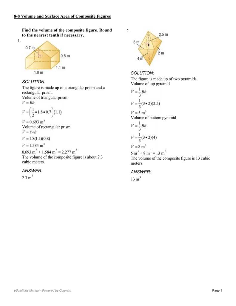 surface area of composite figures worksheet