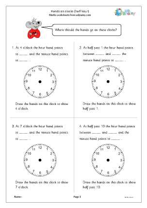 telling time worksheets for 2nd graders