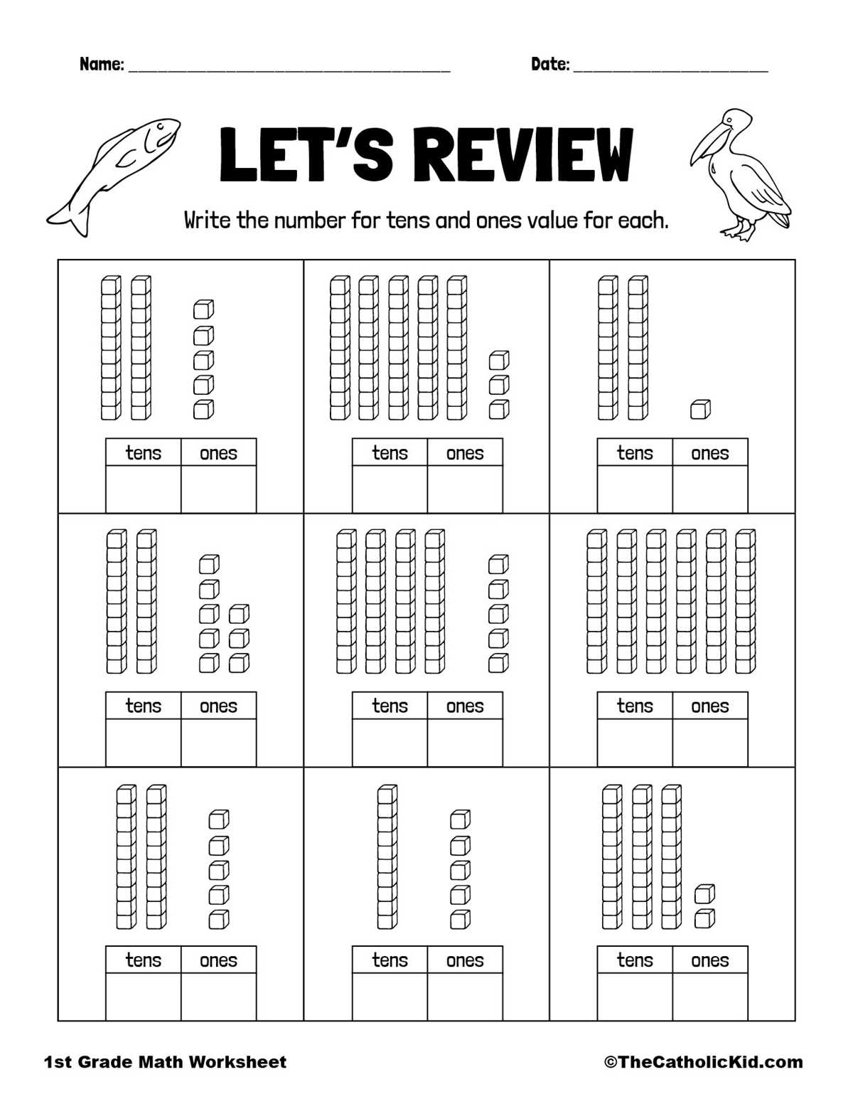 tens and ones worksheets