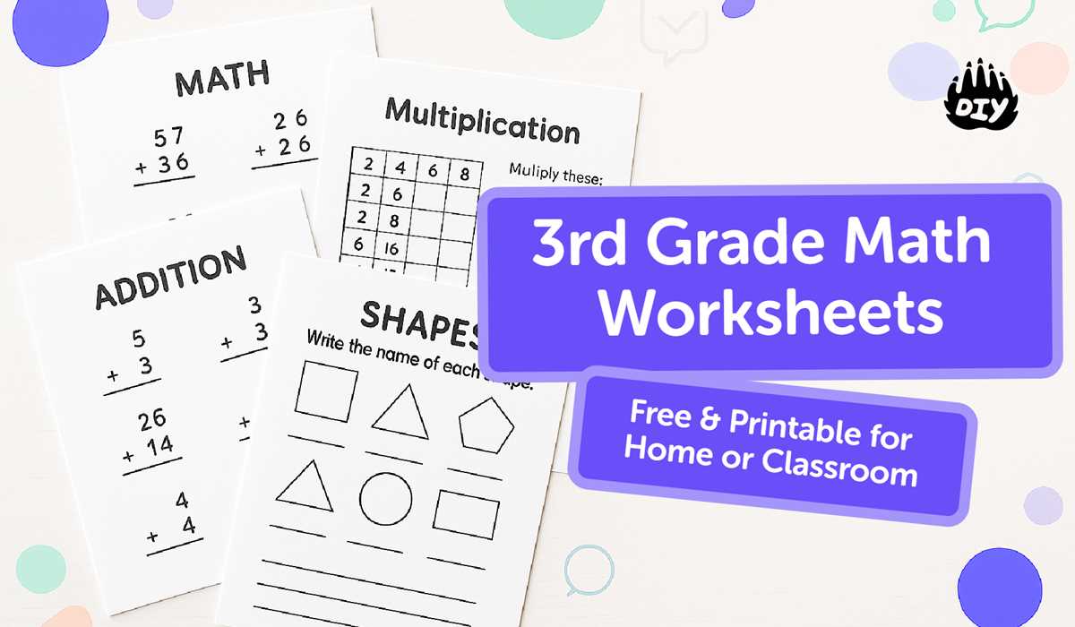 third grade math worksheets free