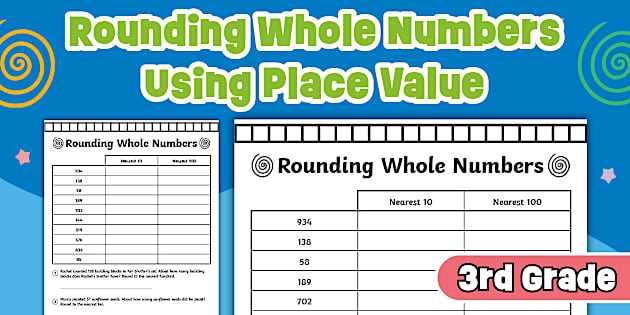 third grade rounding worksheets