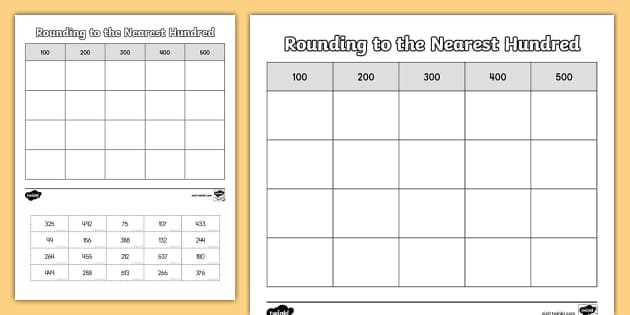 third grade rounding worksheets
