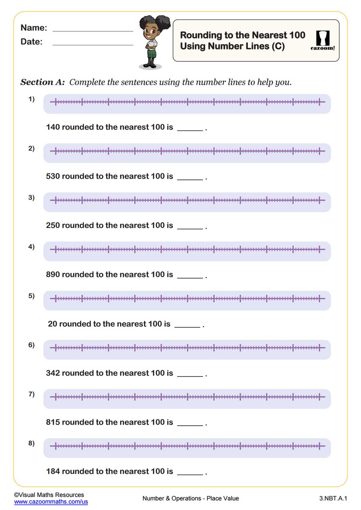 third grade rounding worksheets