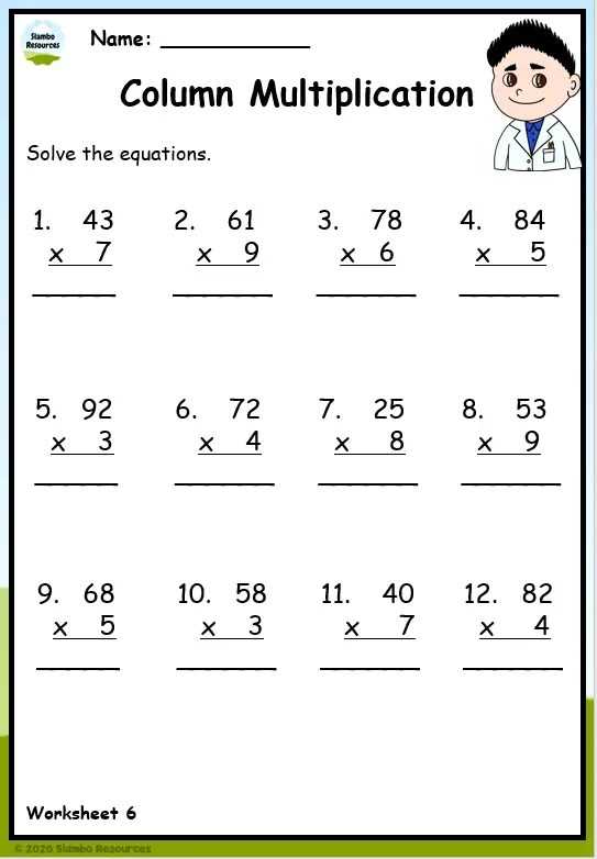 times math worksheets