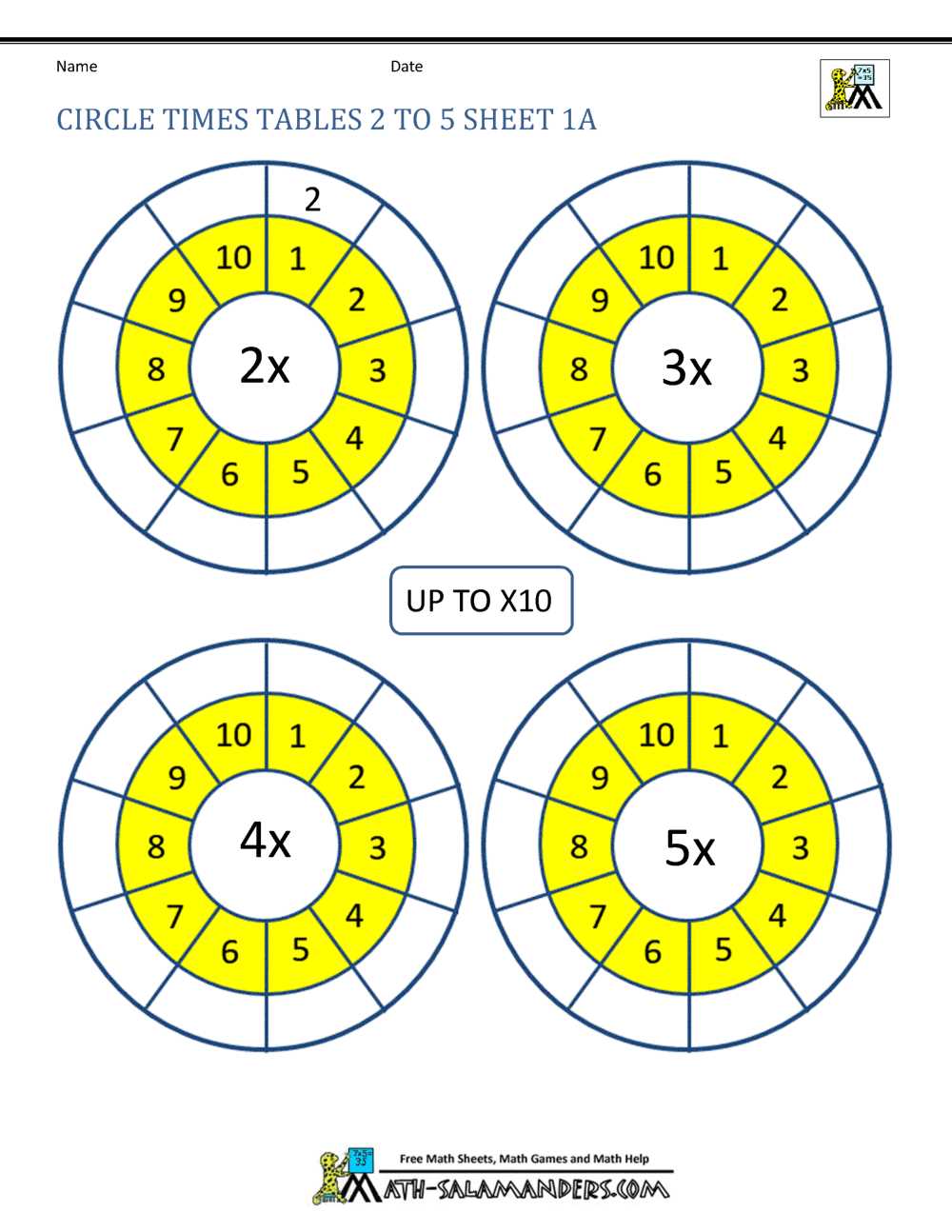 times tables worksheet