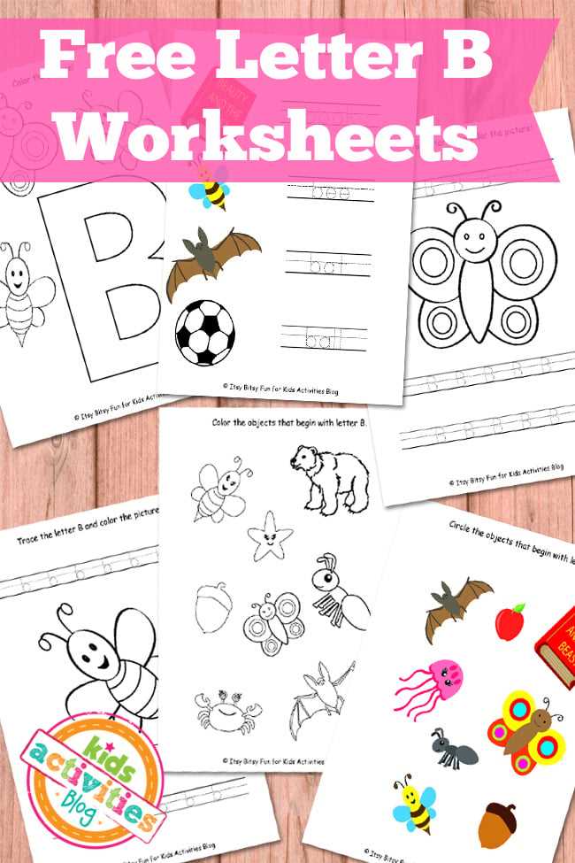 trace letter b worksheets