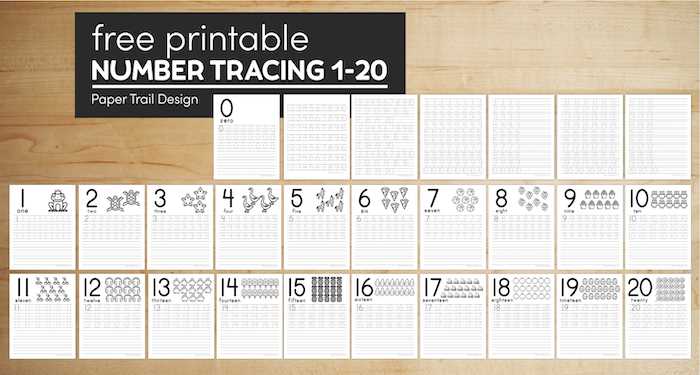 traceable number worksheets 1 20