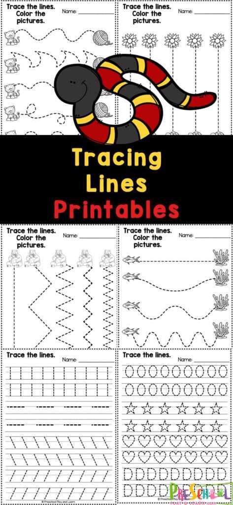 tracing and coloring worksheets
