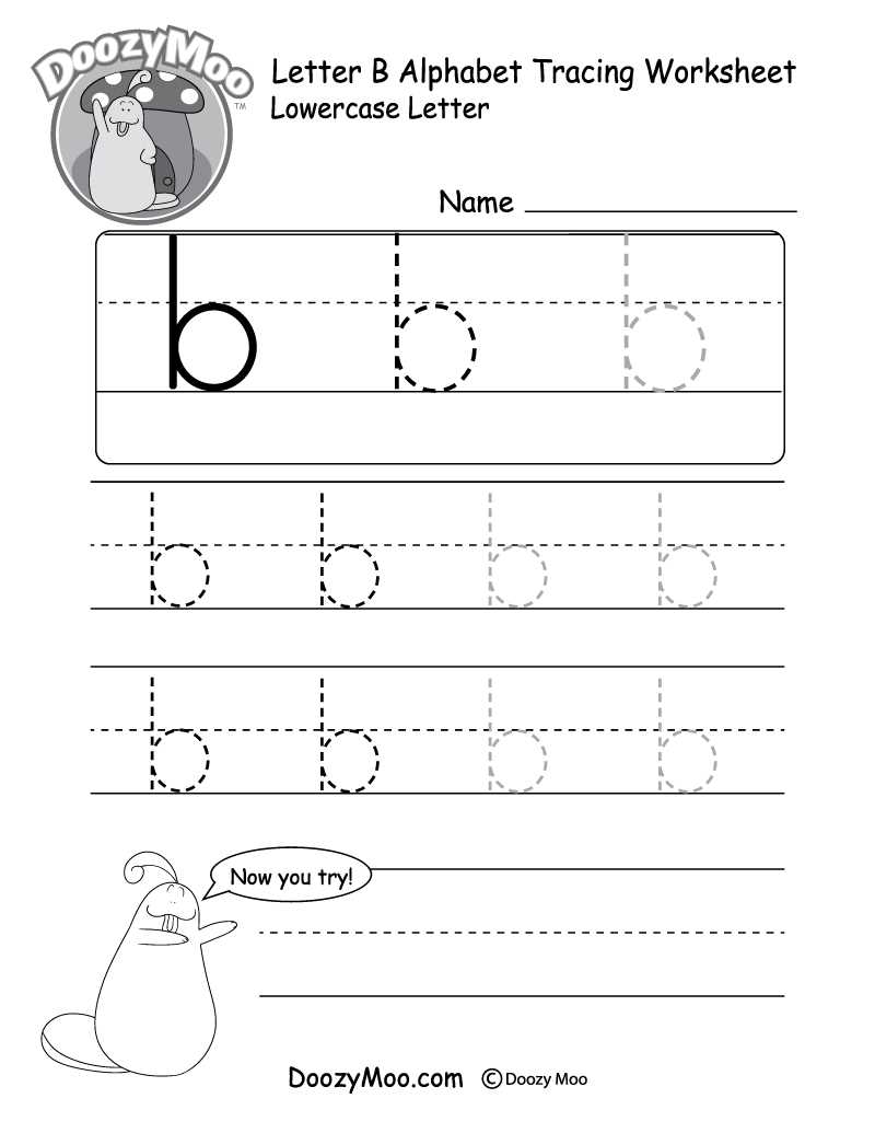 tracing letter b worksheet