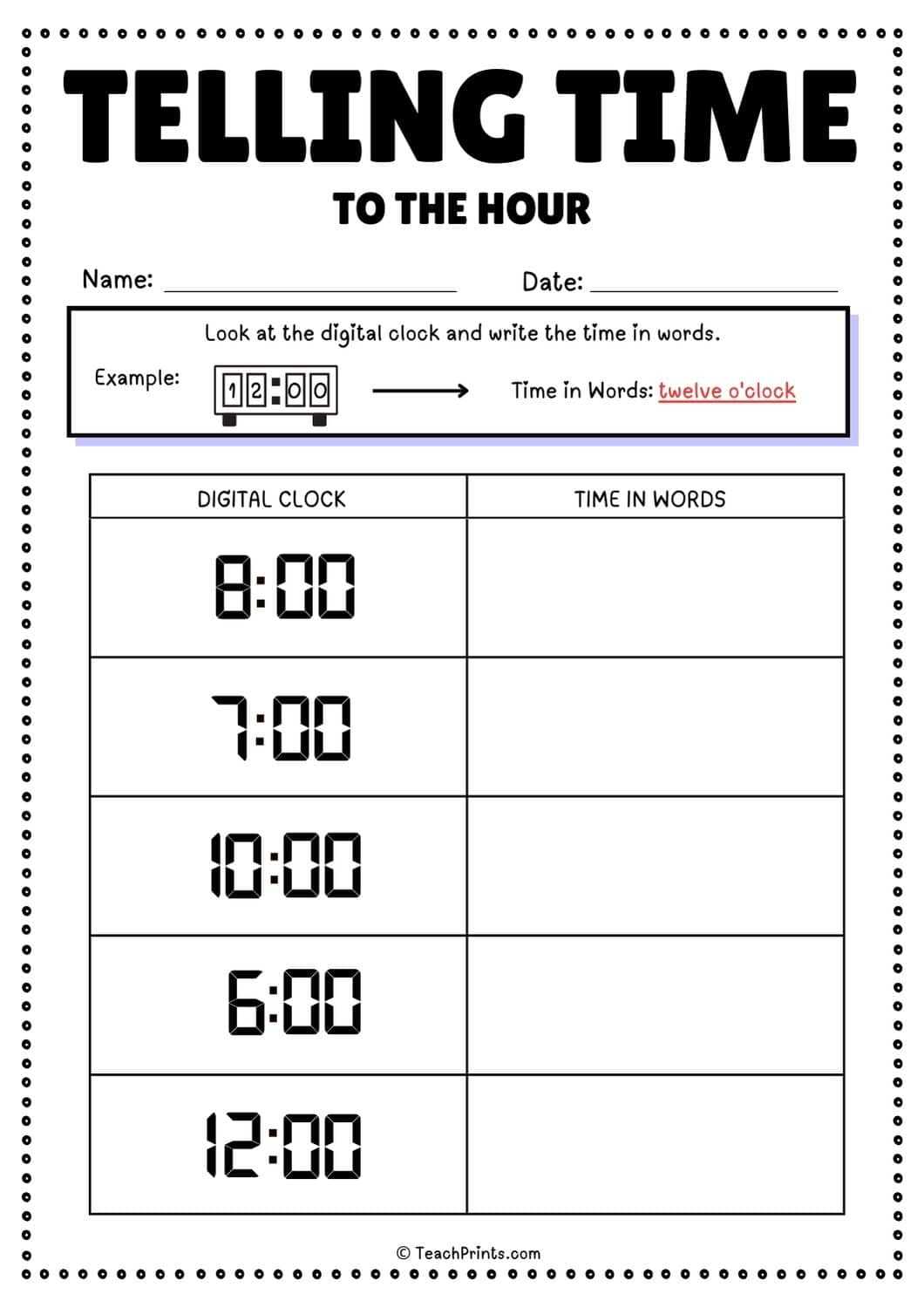 tutoring hour worksheets