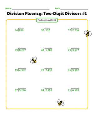two digit long division worksheets