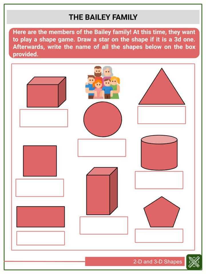 two dimensional shapes worksheets