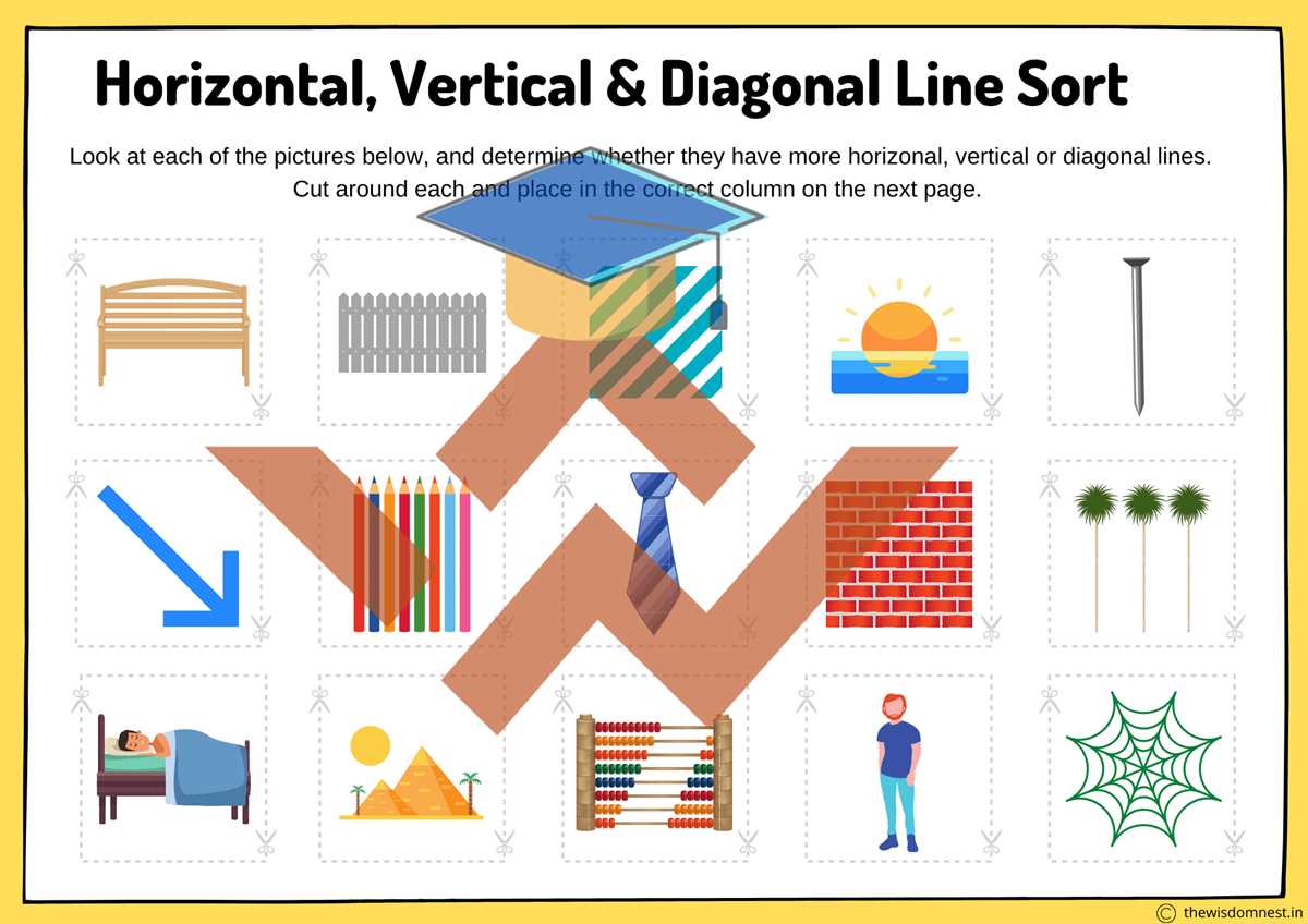 types of lines worksheet