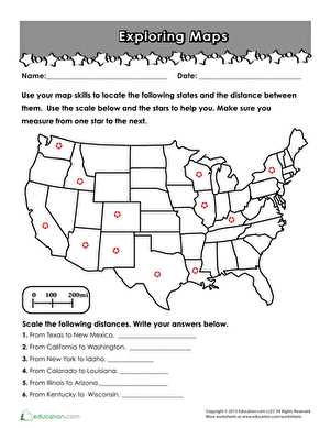 using a map scale worksheet