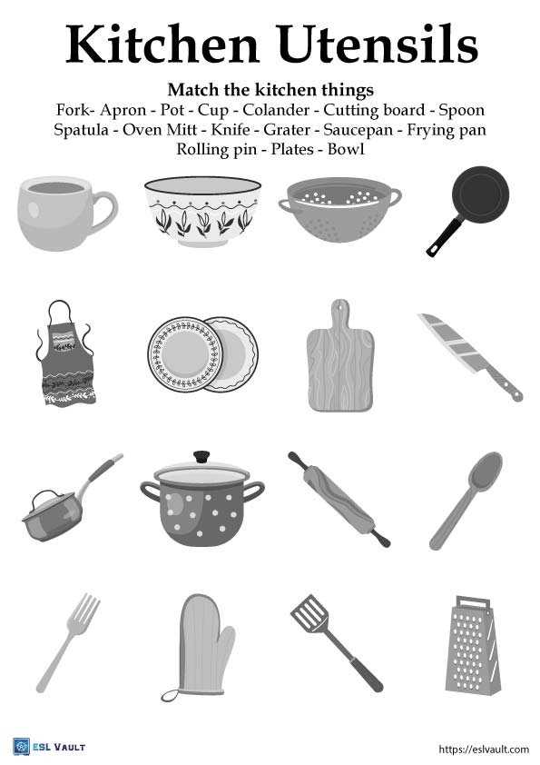 utensils worksheet