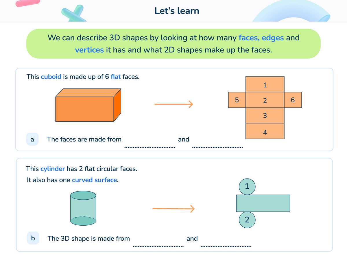 vertex face edge worksheet