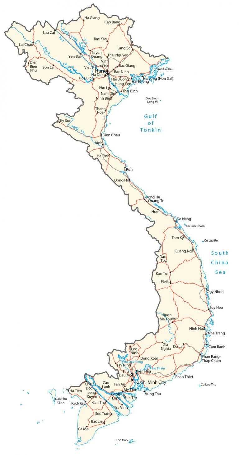 vietnam map worksheet