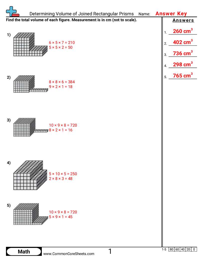 volume worksheets grade 5