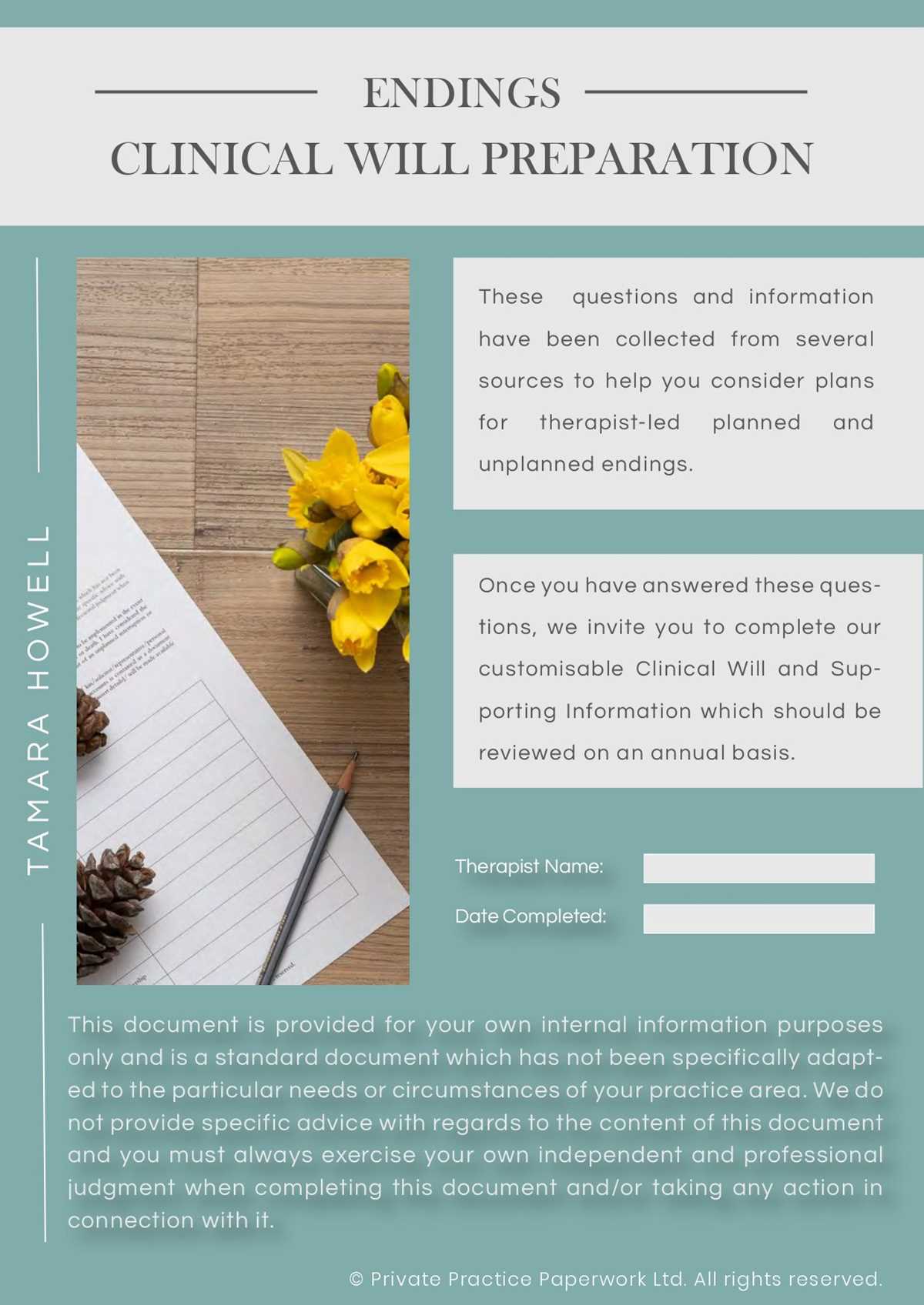 will preparation worksheet