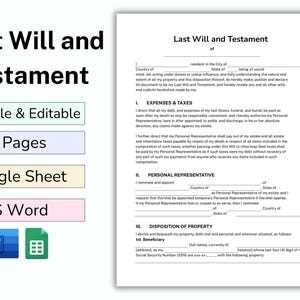 will preparation worksheet