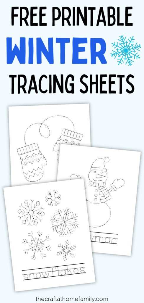 winter tracing worksheets