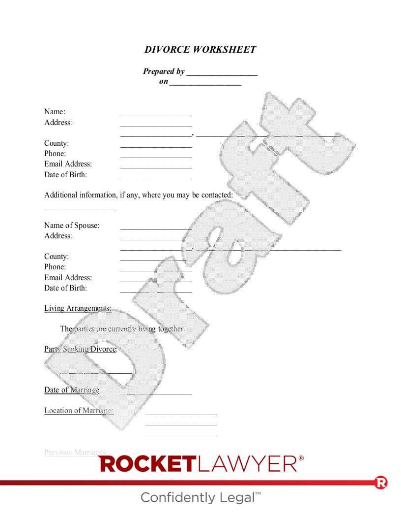 wisconsin divorce annulment worksheet