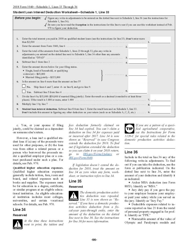 worksheet 1 form 1040