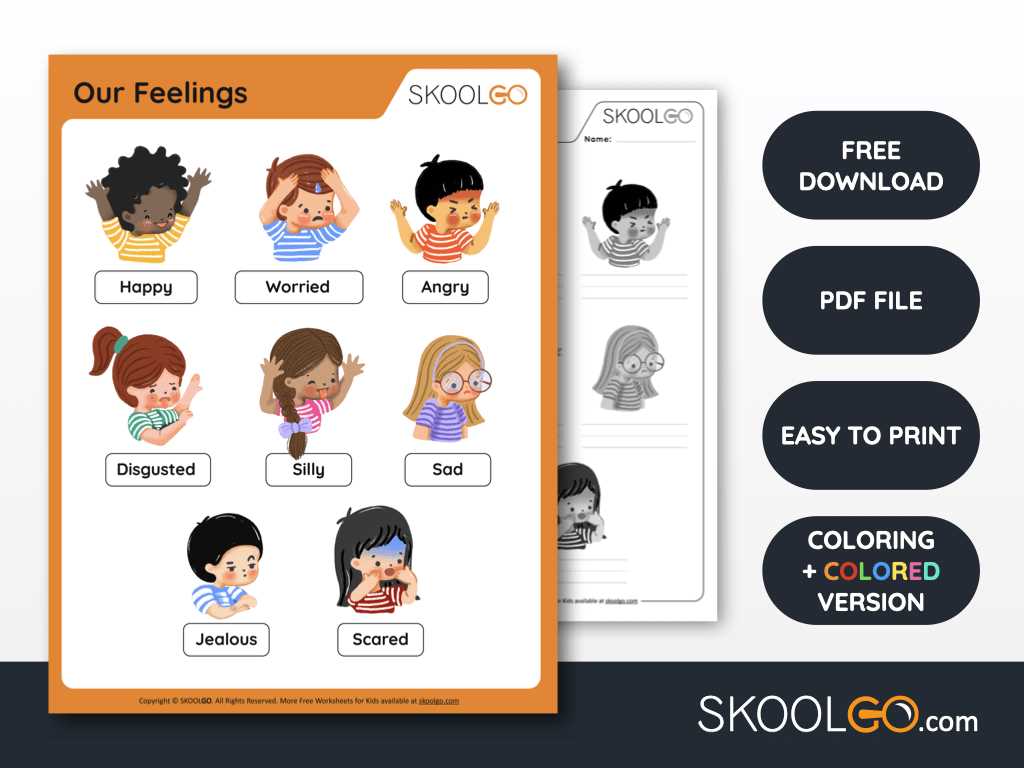 worksheet about emotions