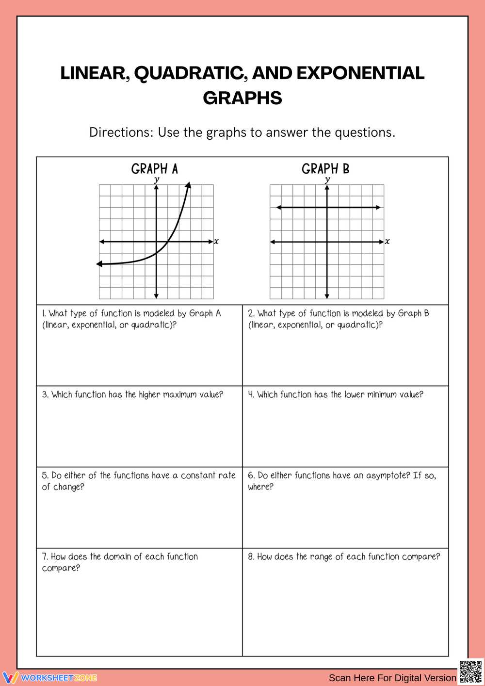 worksheet graphing exponential functions