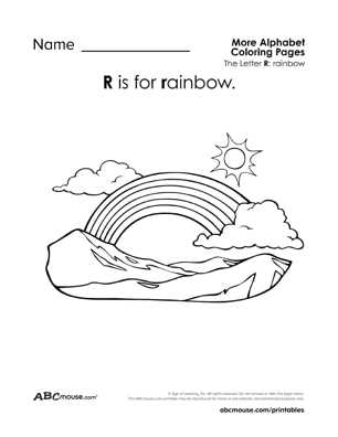 worksheet letter r