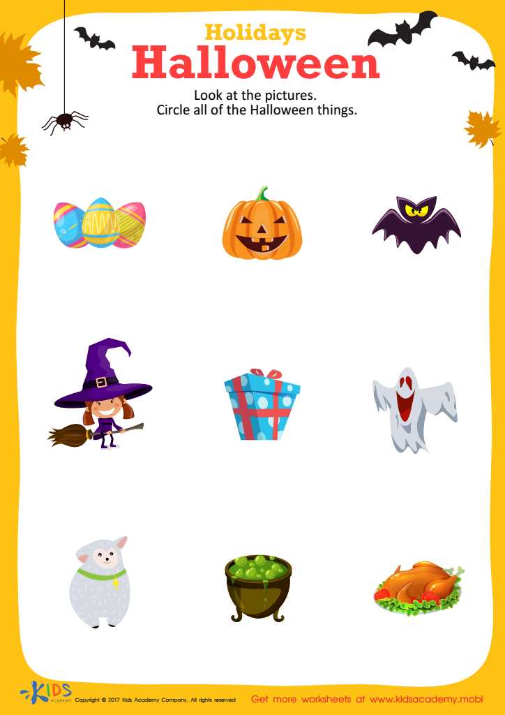 worksheet on halloween