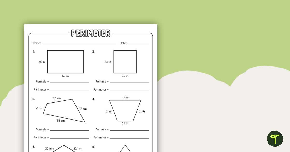 worksheet on perimeter worksheet on perimeter