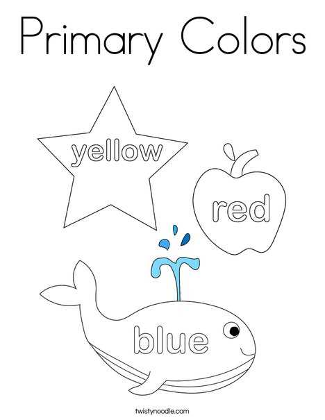 worksheet primary colors