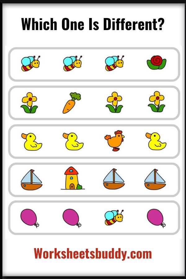worksheet same and different