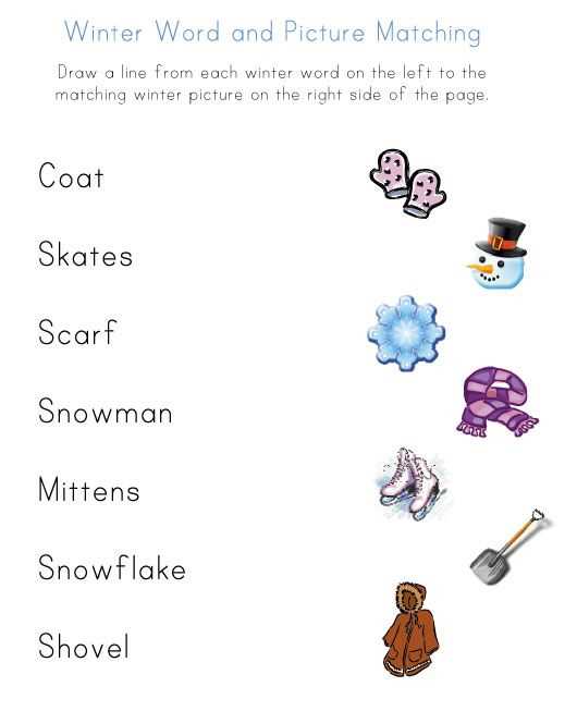 worksheet winter