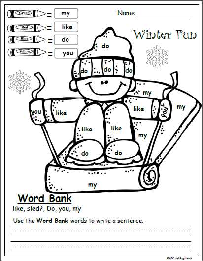 worksheet winter