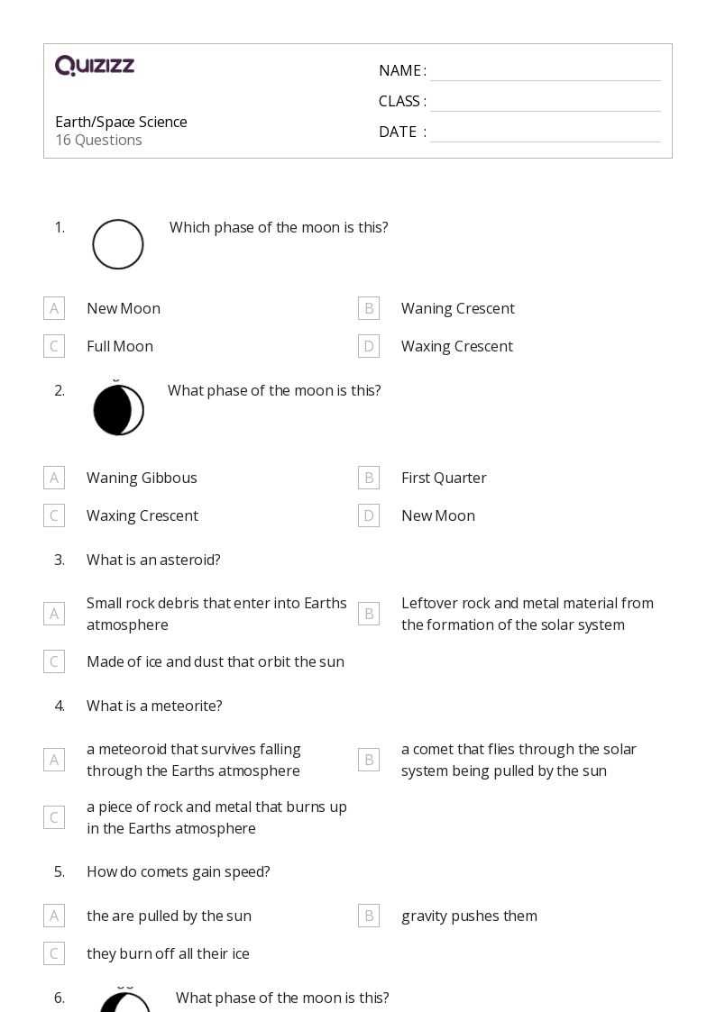 worksheets about earth