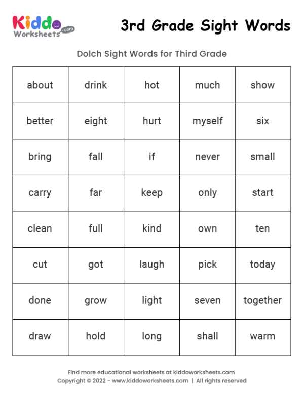worksheets for 3rd grade