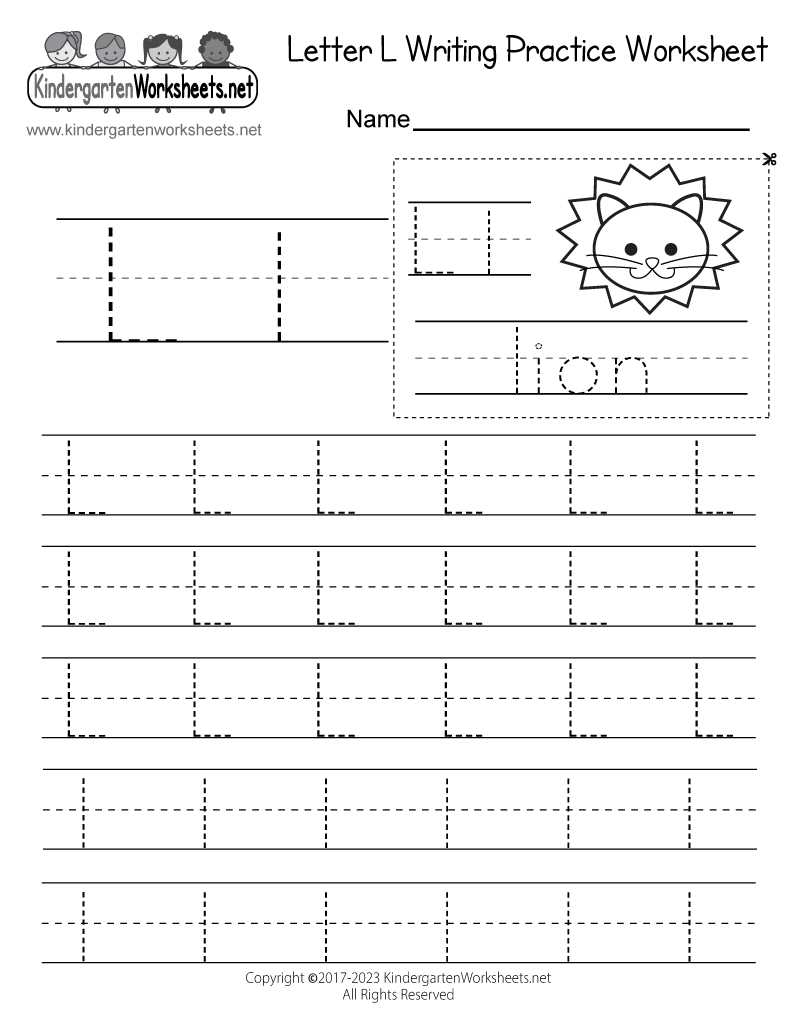 worksheets for the letter l