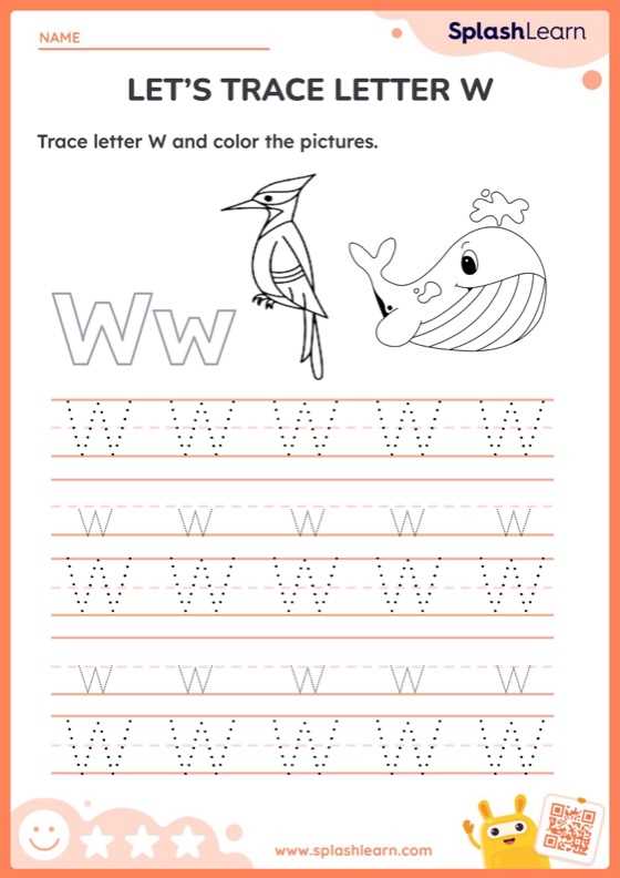 worksheets for the letter w