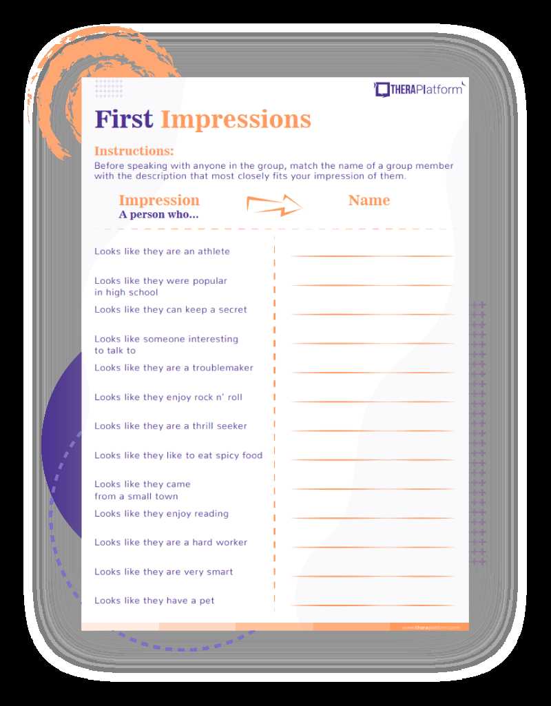 worksheets for therapists