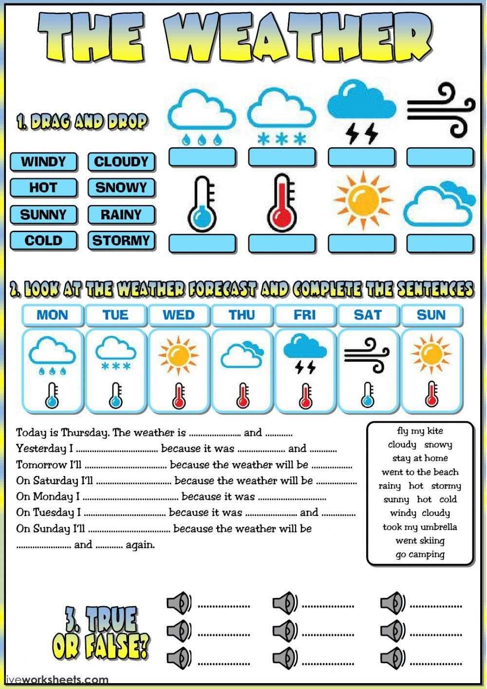 worksheets for weather