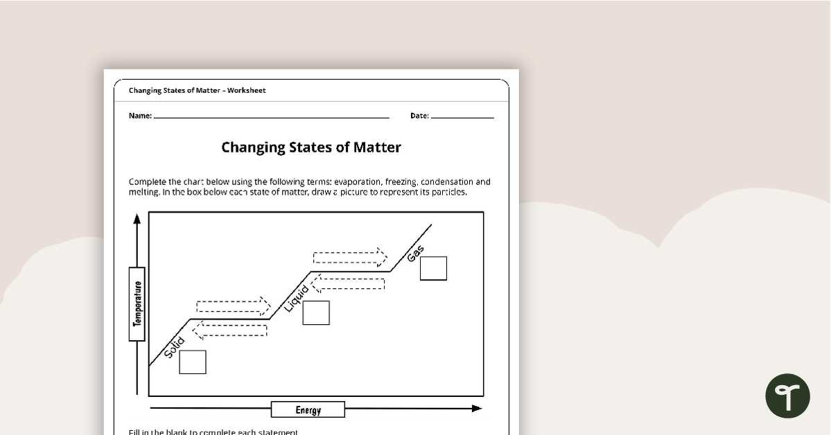 worksheets on matter
