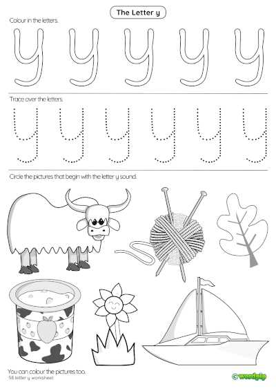 y worksheet preschool