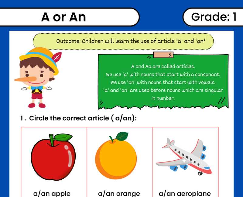a or an worksheets