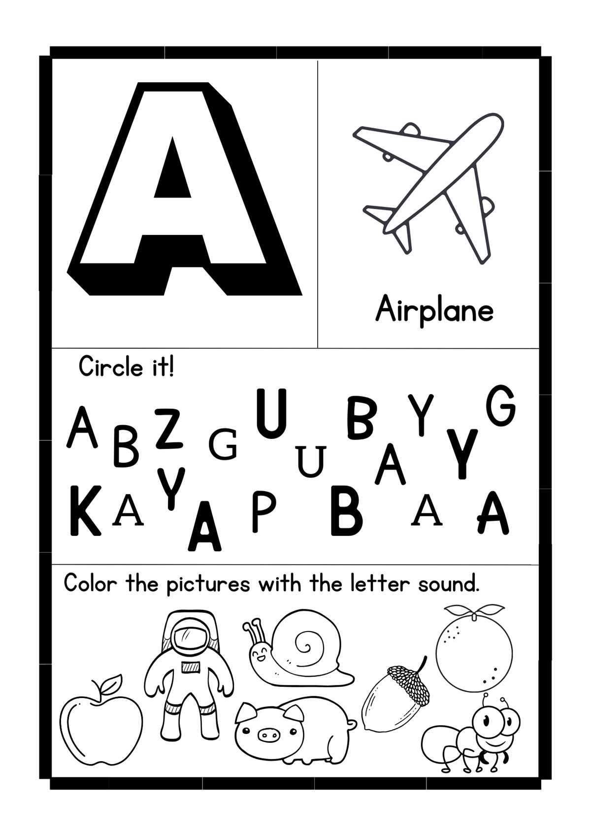 a worksheets for preschool a worksheets for preschool