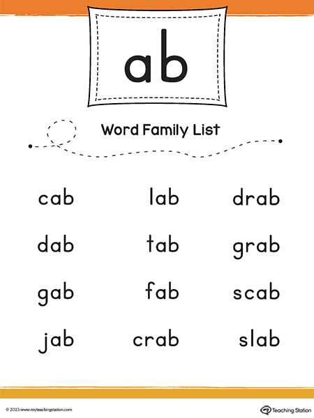 ab words worksheets for kindergarten