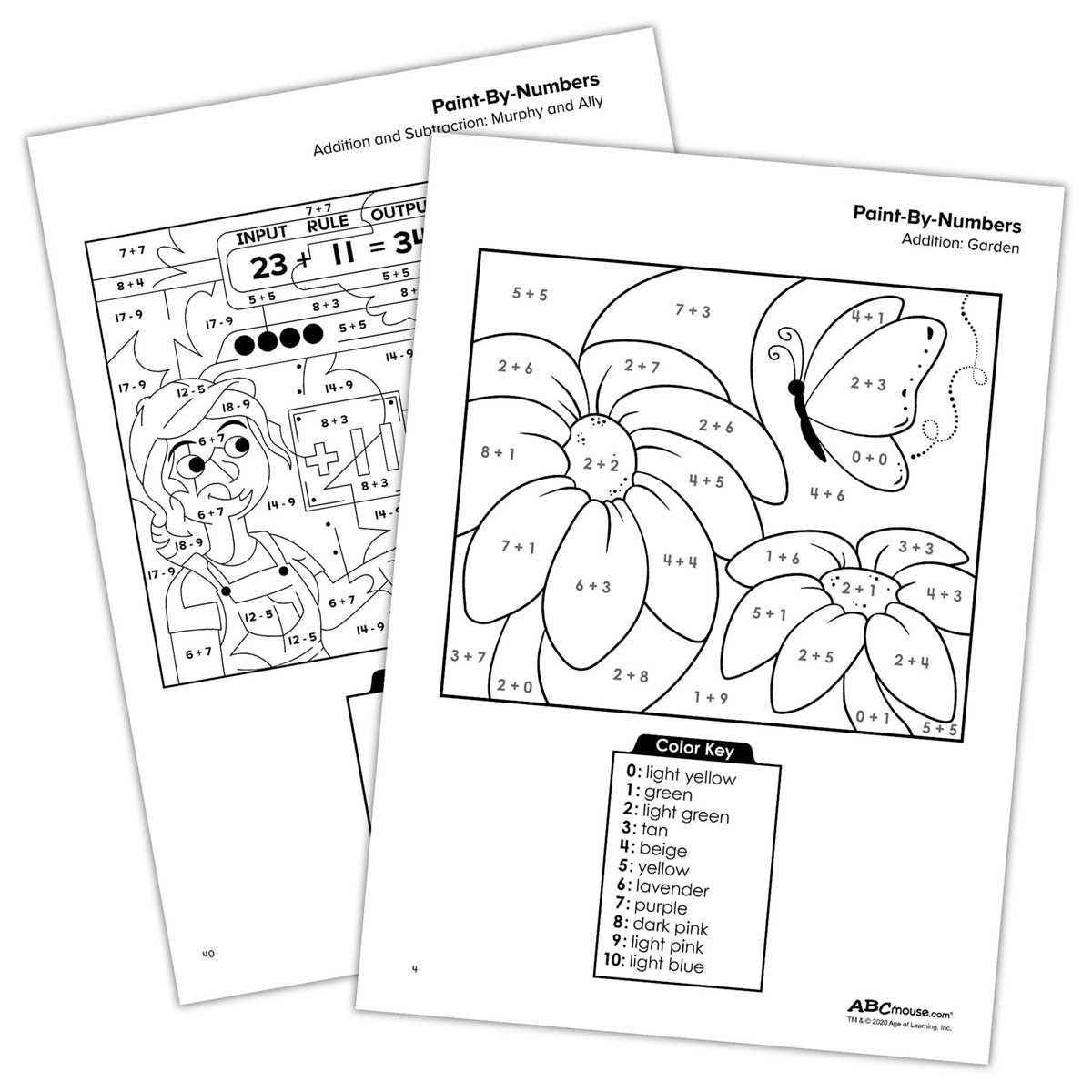 abc mouse math worksheets