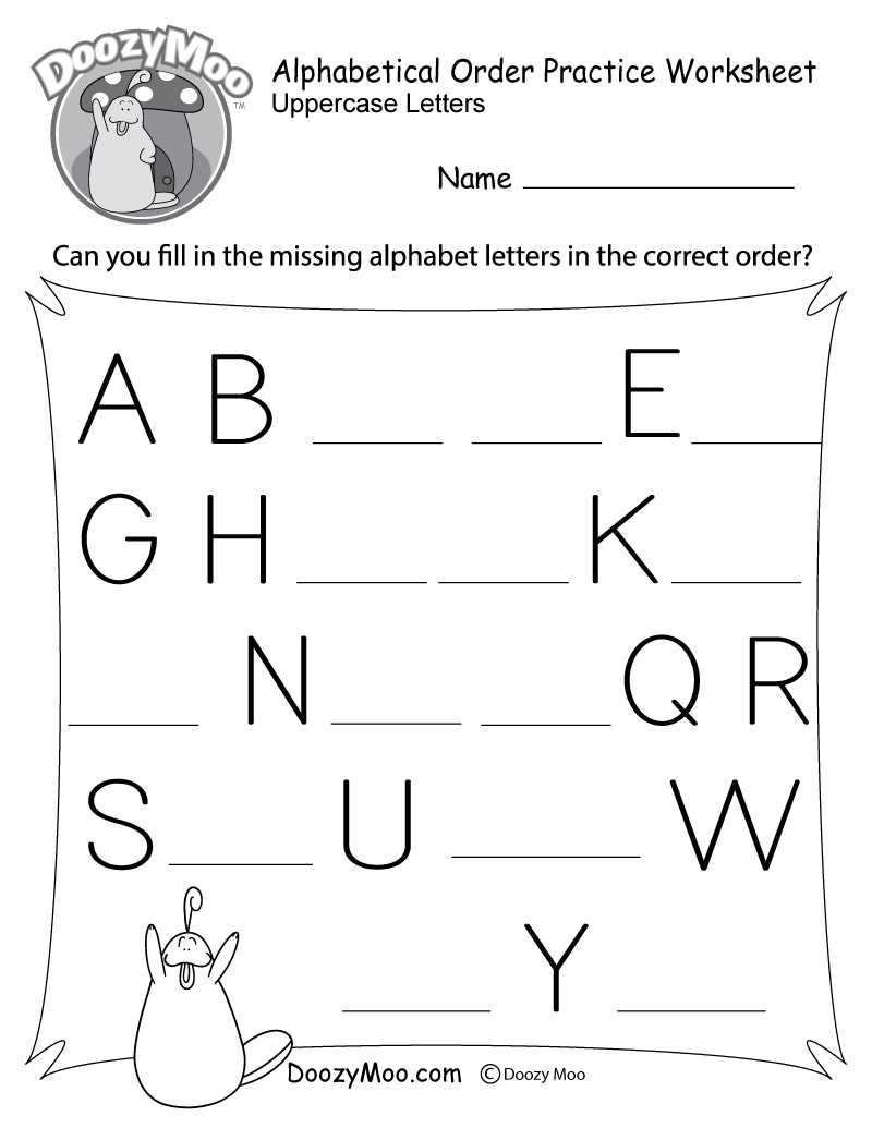 abc order worksheet