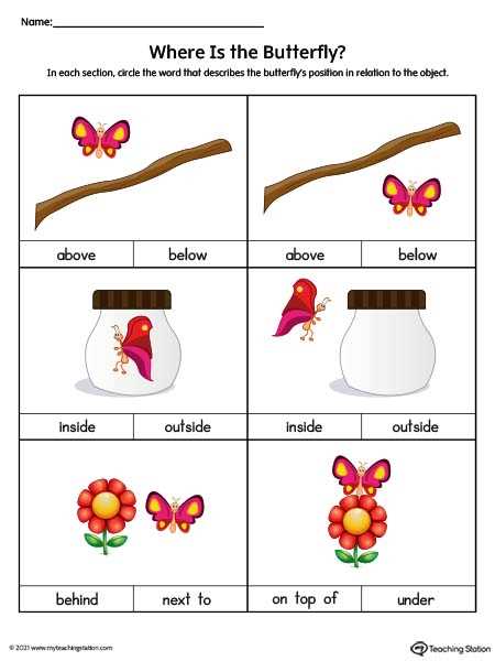 above and below worksheet